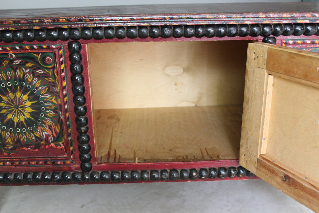 Painted Pine Folk Cupboard - Kernow Furniture
