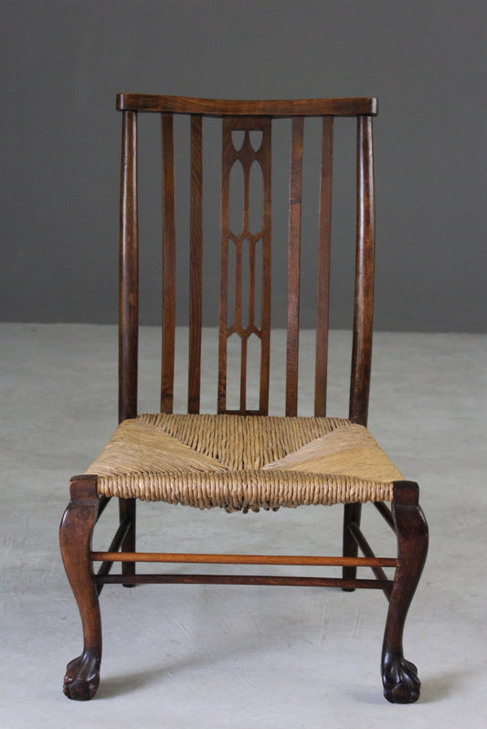 Early 20th Century Rush Occasional Chair - Kernow Furniture