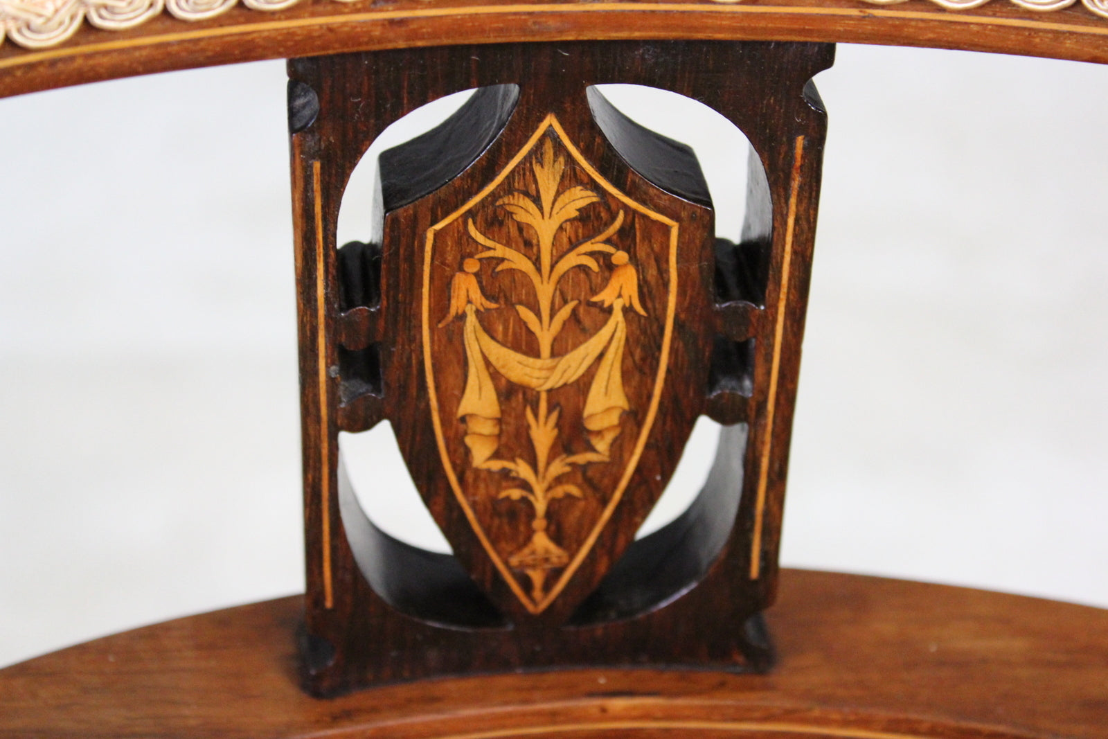 Victorian Inlaid Rosewood Tub Chair - Kernow Furniture