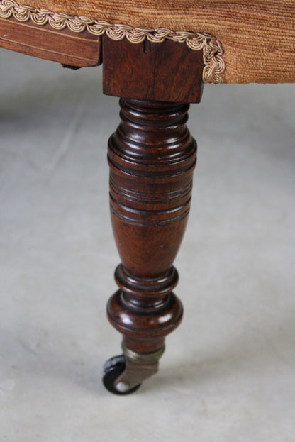 Victorian Inlaid Rosewood Tub Chair - Kernow Furniture