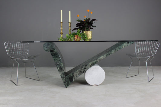 Cattelan Italia Marble Oval Dining Table - Kernow Furniture