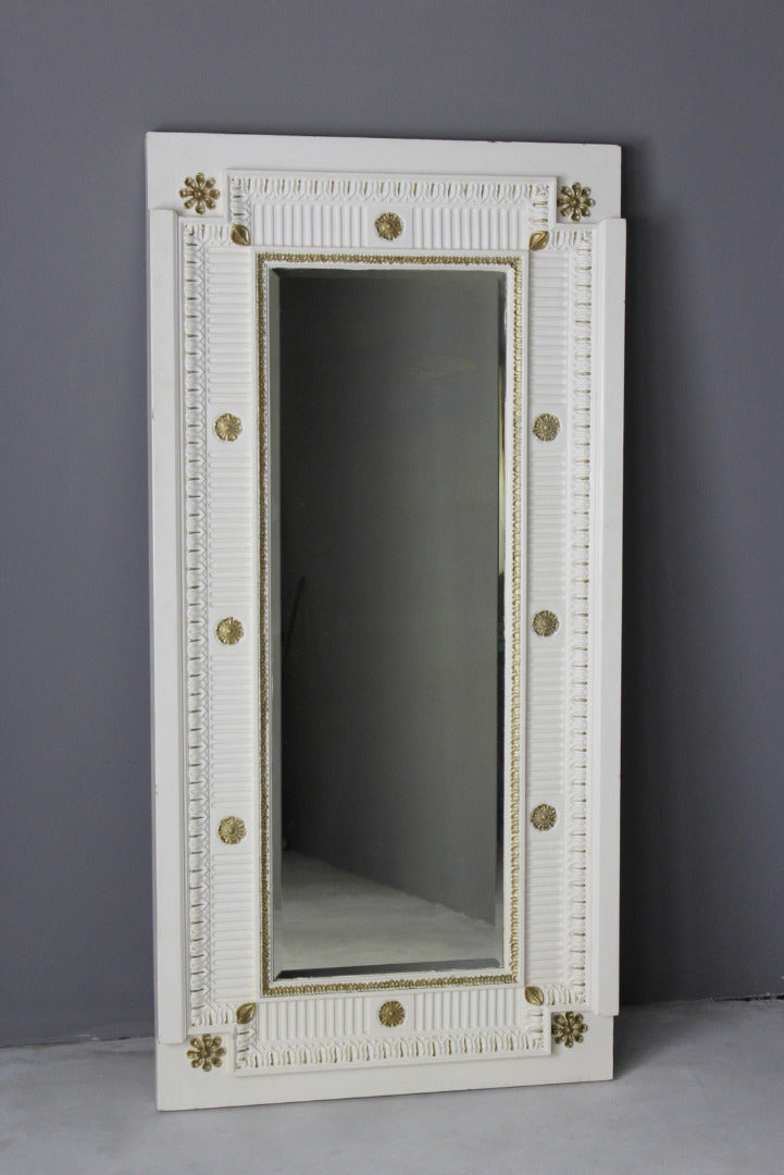 Large French Painted Wall Mirror - Kernow Furniture