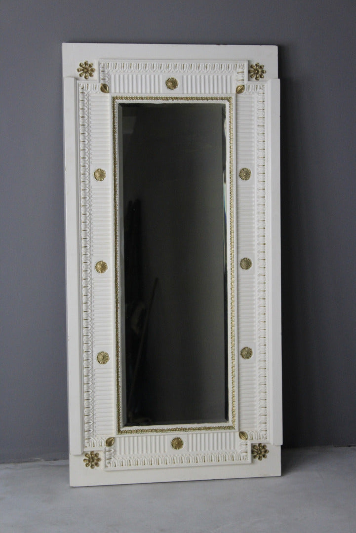 Large French Painted Wall Mirror - Kernow Furniture