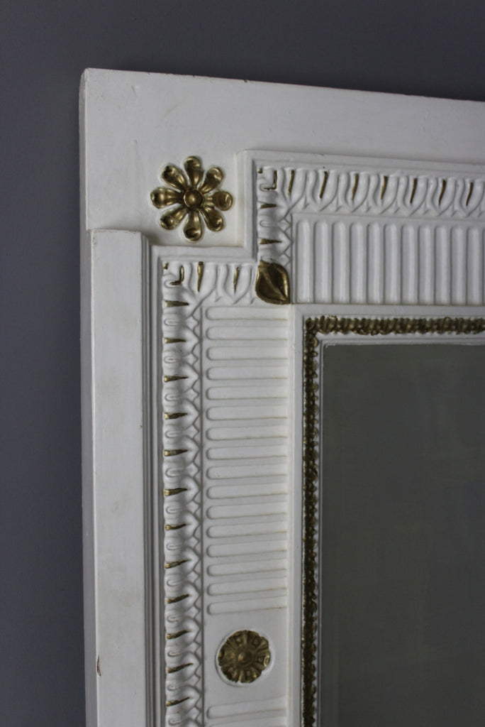 Large French Painted Wall Mirror - Kernow Furniture