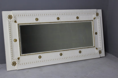 Large French Painted Wall Mirror - Kernow Furniture