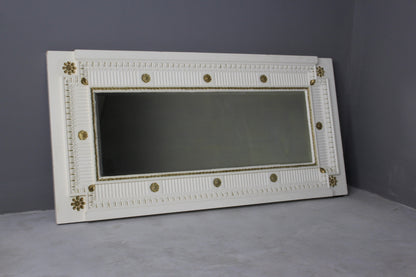 Large French Painted Wall Mirror - Kernow Furniture