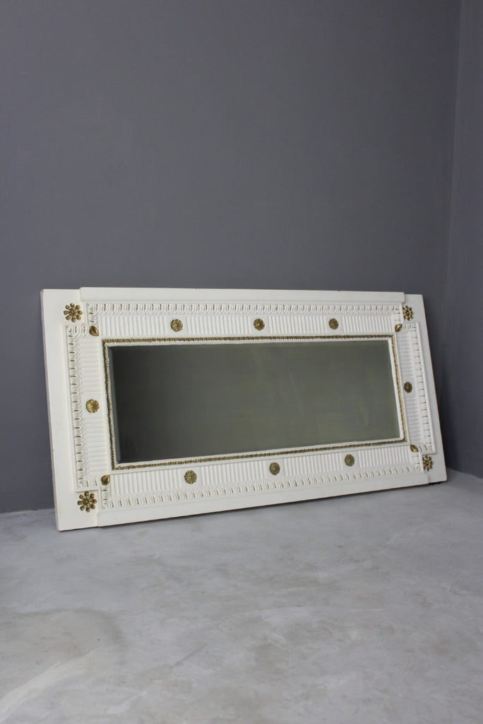 Large French Painted Wall Mirror - Kernow Furniture