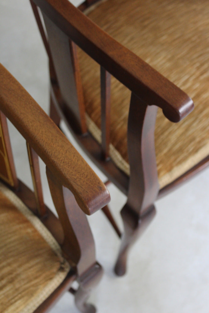 Pair Edwardian Tub Chairs - Kernow Furniture