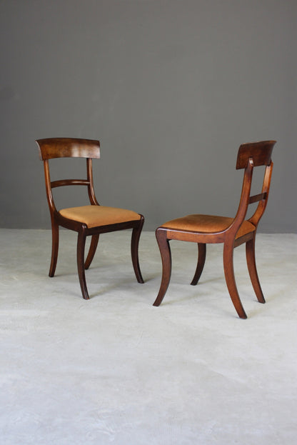 Antique Mahogany Dining Chairs - Kernow Furniture