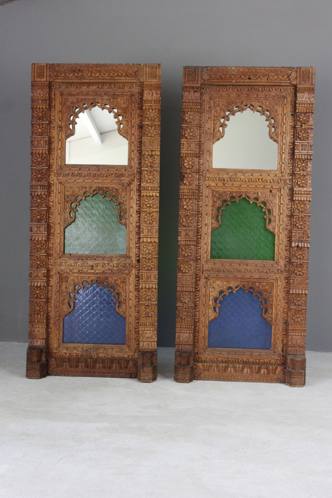 Pair Moorish Carved Panels - Kernow Furniture