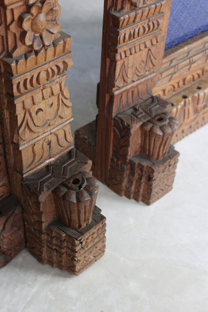 Pair Moorish Carved Panels - Kernow Furniture