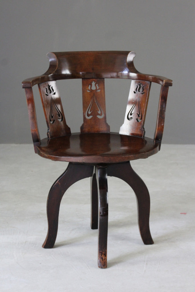 Edwardian Swivel Desk Chair - Kernow Furniture