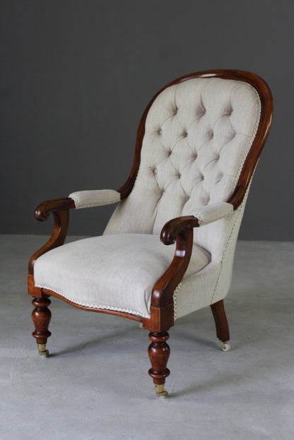 Victorian Button Back Armchair - Kernow Furniture