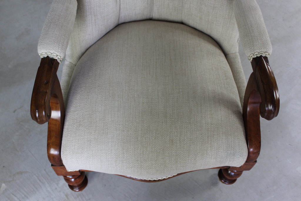 Victorian Button Back Armchair - Kernow Furniture