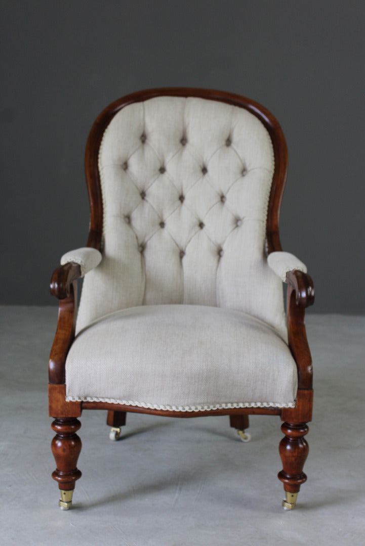 Victorian Button Back Armchair - Kernow Furniture