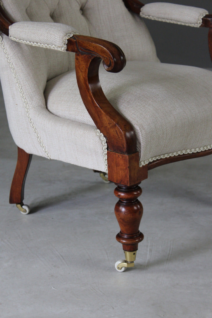 Victorian Button Back Armchair - Kernow Furniture