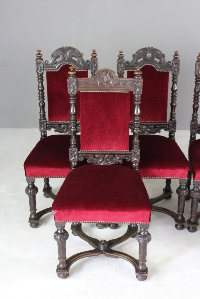 Victorian Oak Dining Chairs - Kernow Furniture