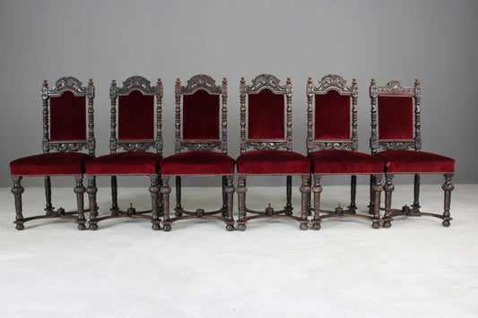 Victorian Oak Dining Chairs - Kernow Furniture