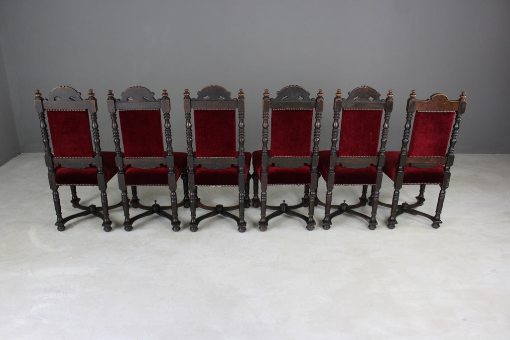 Victorian Oak Dining Chairs - Kernow Furniture