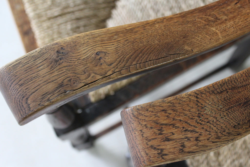 Pair Oak Ladderback Carver Chairs - Kernow Furniture