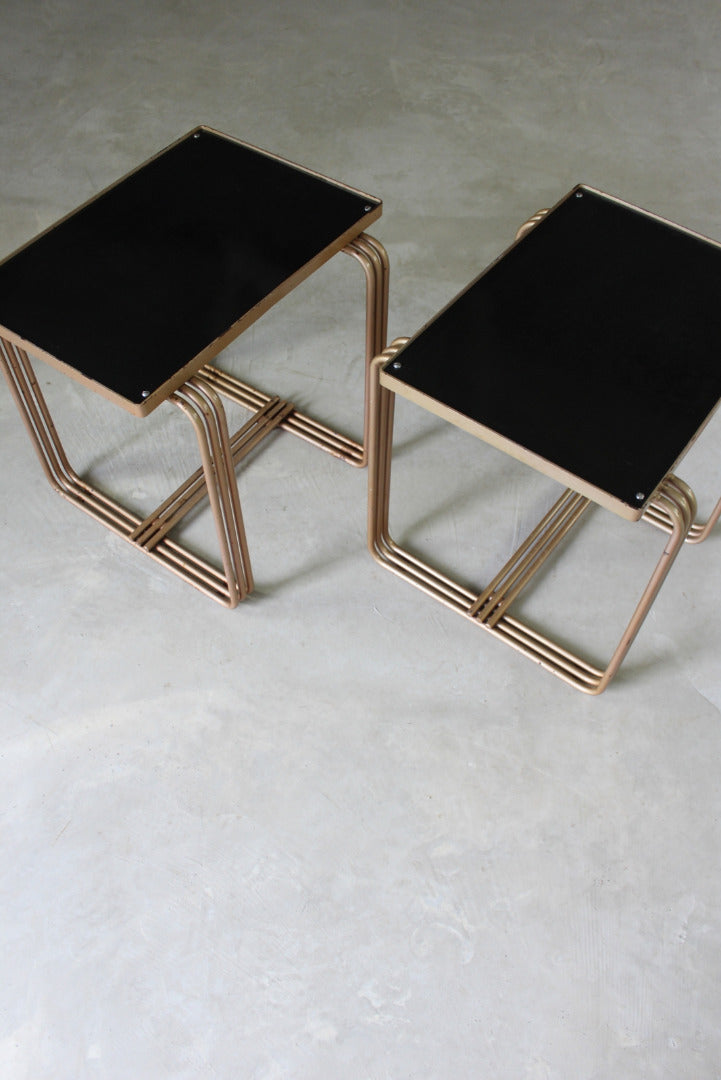 Pair Deco Style Side Tables - Kernow Furniture