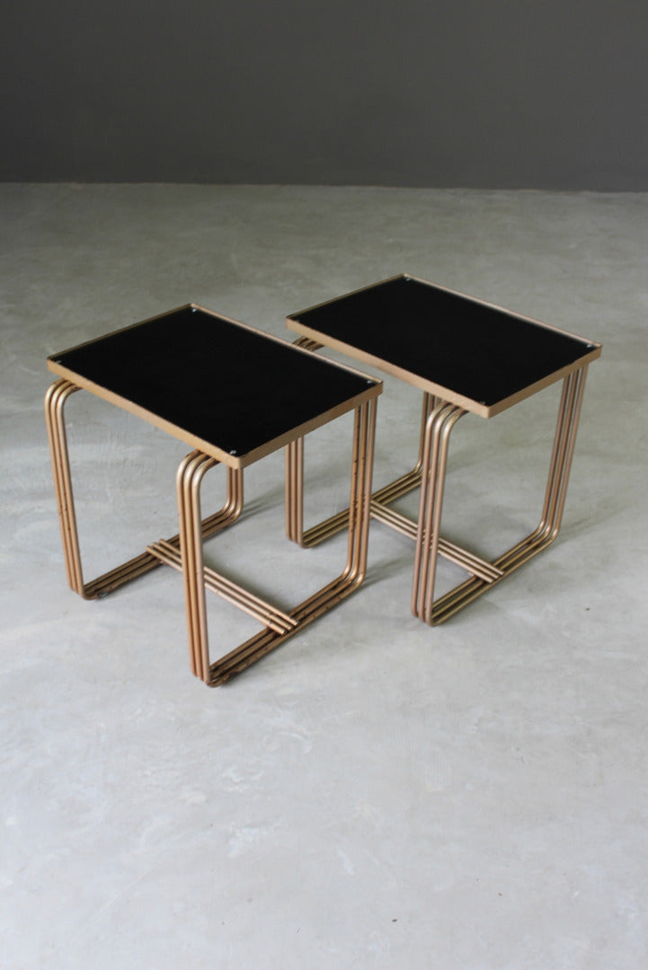 Pair Deco Style Side Tables - Kernow Furniture