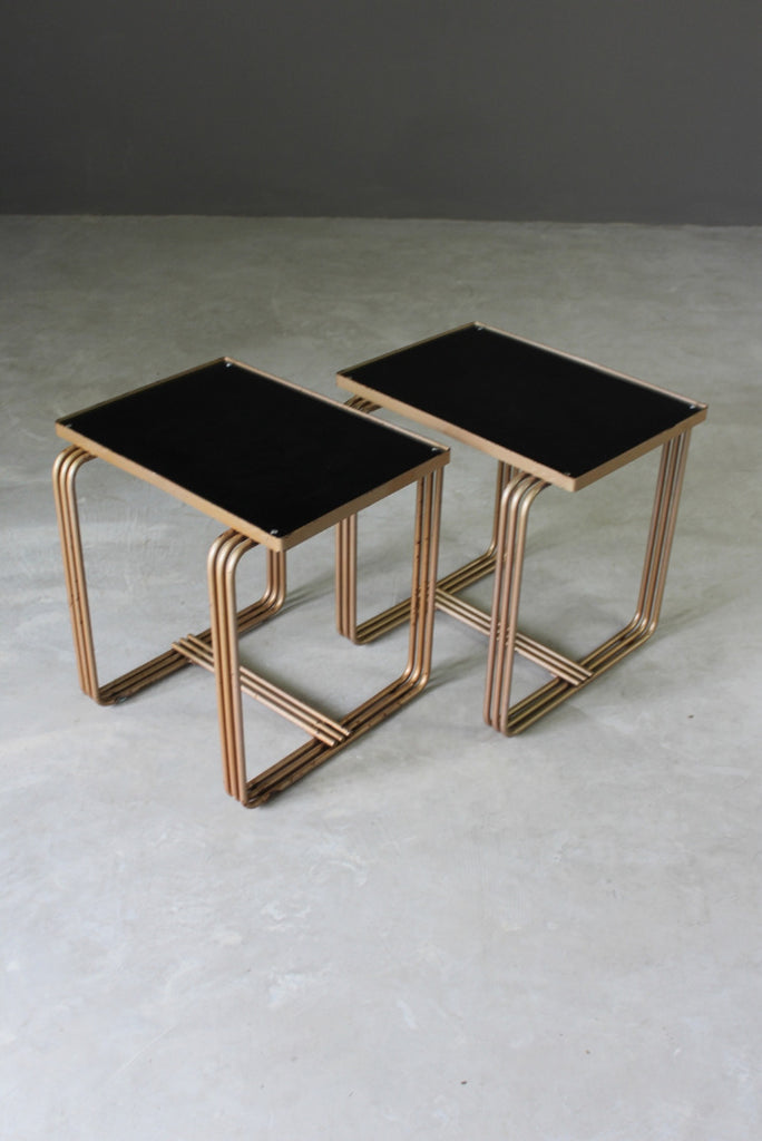 Pair Deco Style Side Tables - Kernow Furniture