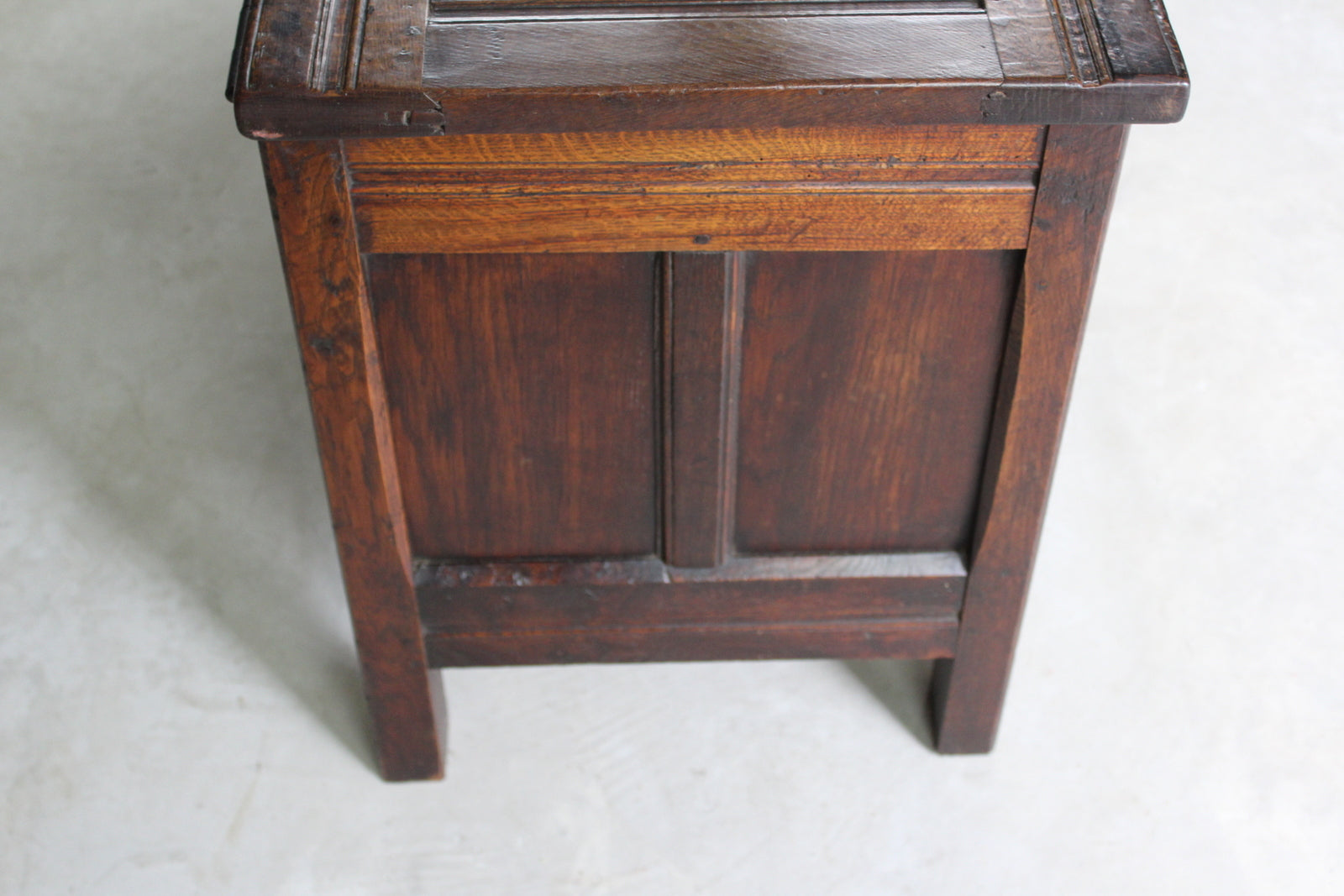 Antique Carved Oak Coffer - Kernow Furniture