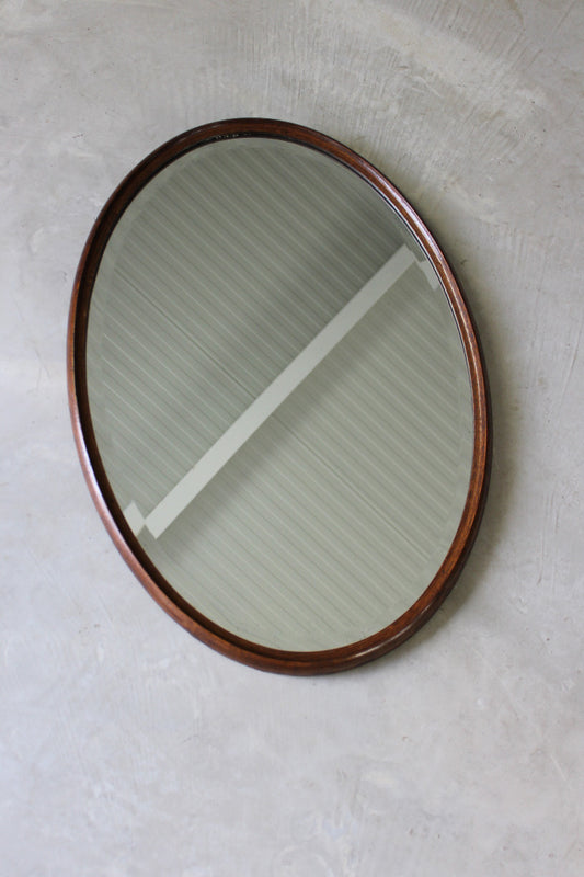 Oval Oak Wall Mirror - Kernow Furniture