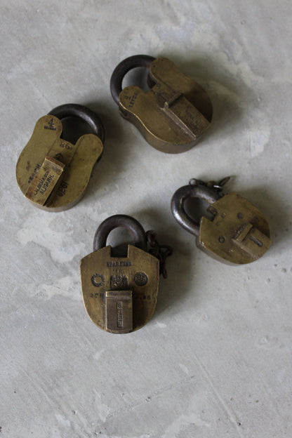 Vintage Brass Padlocks - Kernow Furniture