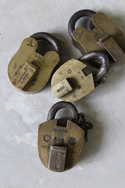 Vintage Brass Padlocks - Kernow Furniture