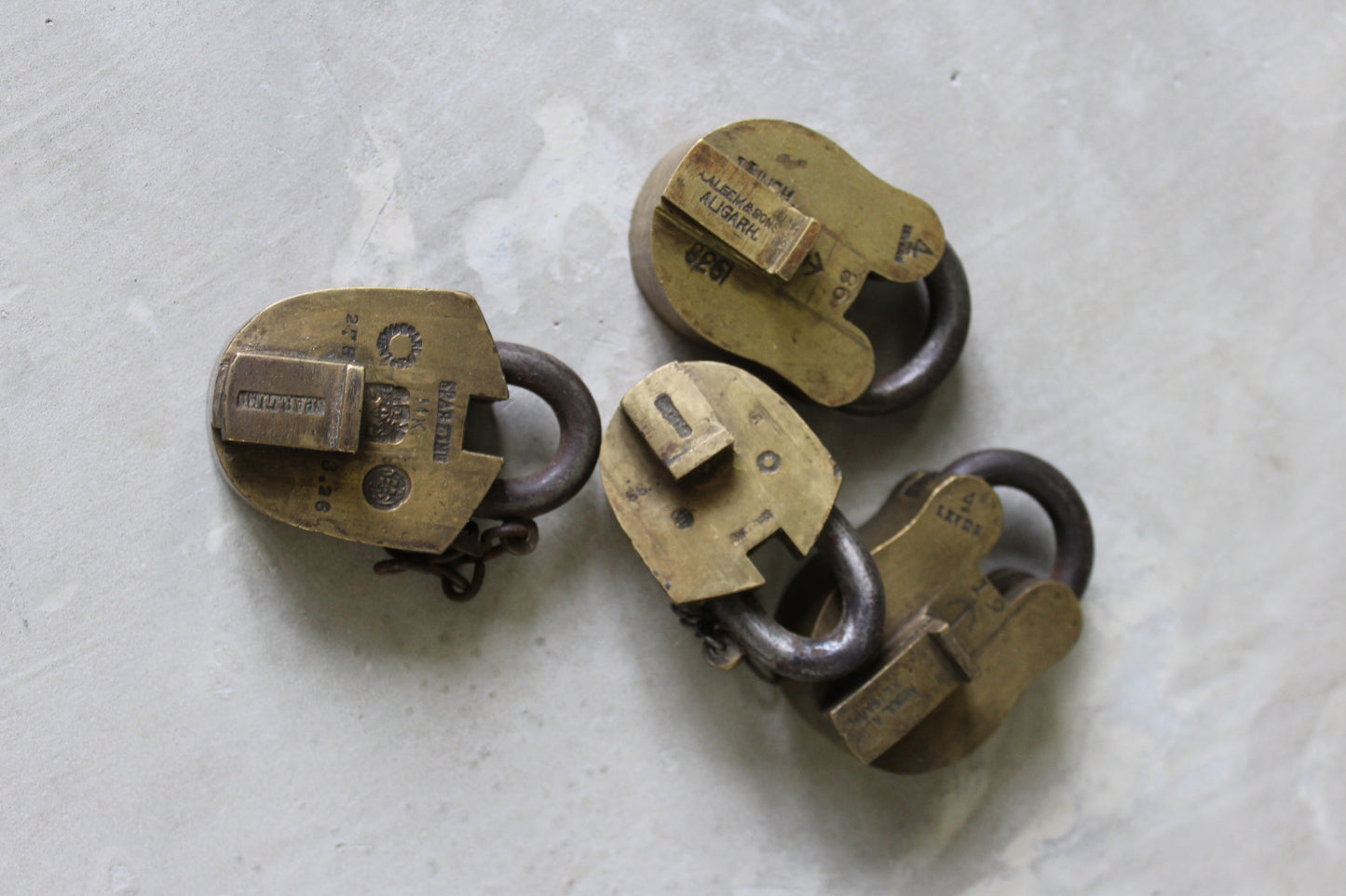 Vintage Brass Padlocks - Kernow Furniture