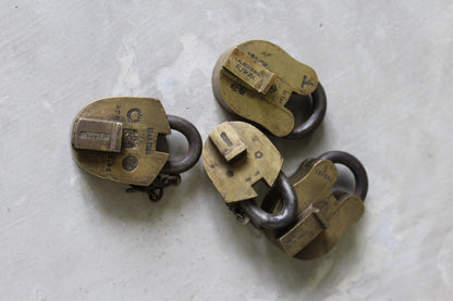 Vintage Brass Padlocks - Kernow Furniture