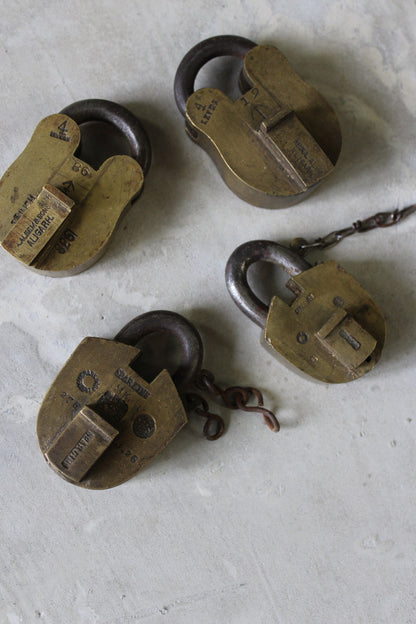 Vintage Brass Padlocks - Kernow Furniture