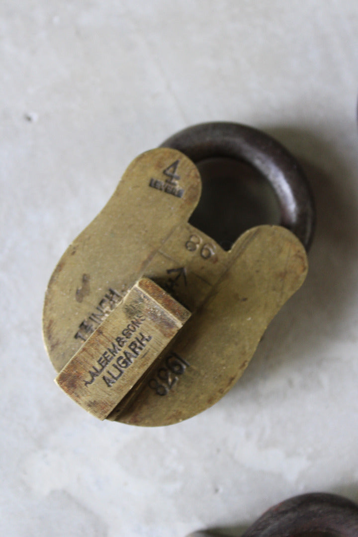 Vintage Brass Padlocks - Kernow Furniture