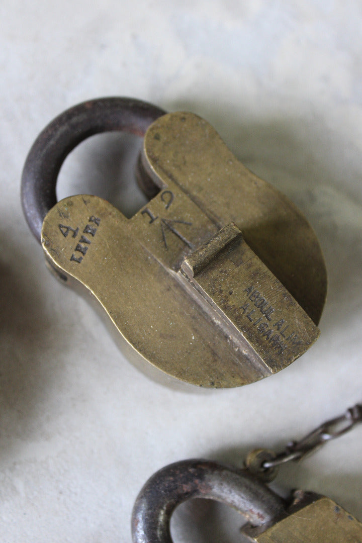 Vintage Brass Padlocks - Kernow Furniture