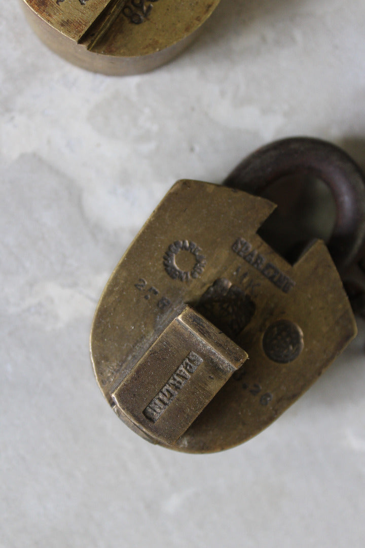 Vintage Brass Padlocks - Kernow Furniture