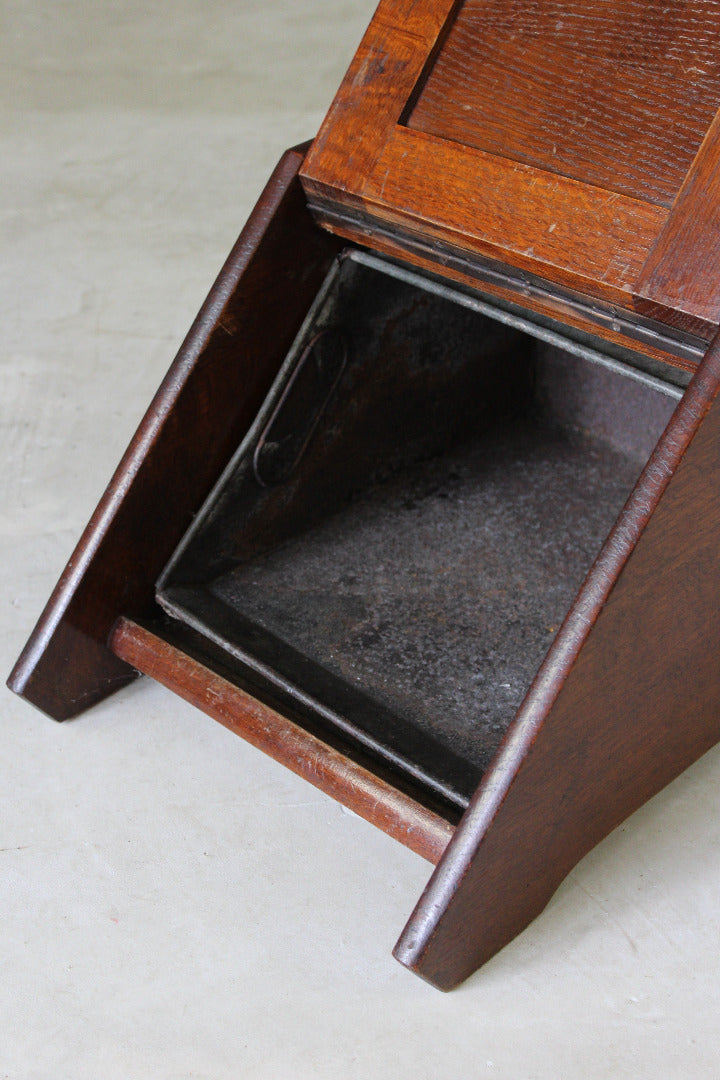 Edwardian Oak Coal Scuttle - Kernow Furniture