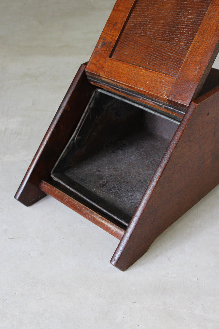 Edwardian Oak Coal Scuttle - Kernow Furniture