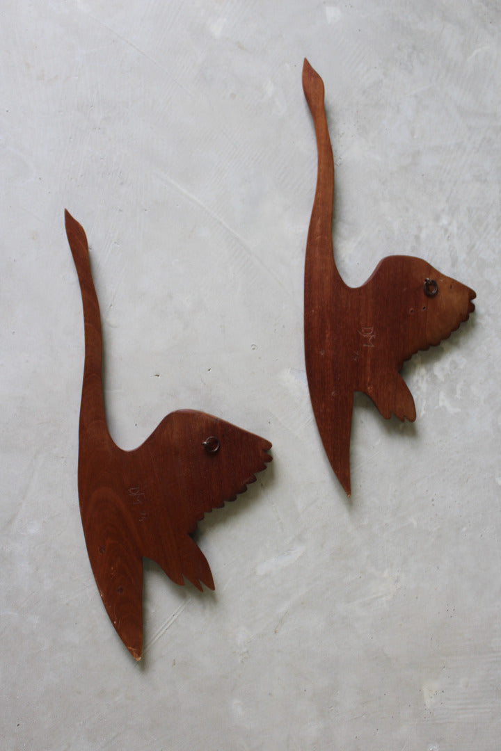 Pair Teak Flying Geese - Kernow Furniture