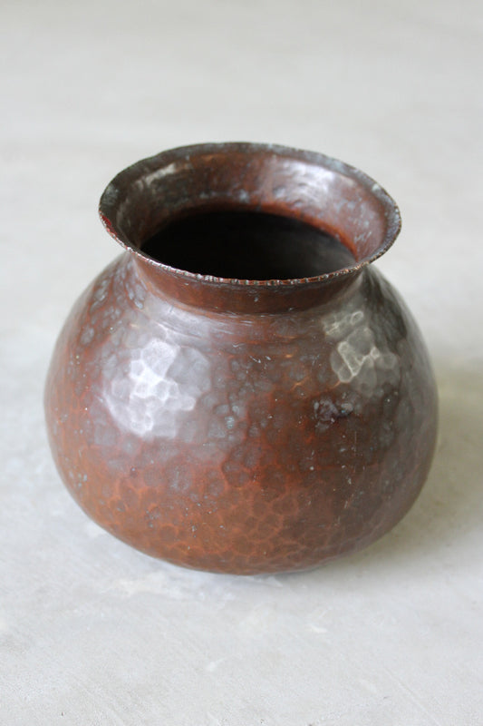 Hammered Copper Pot - Kernow Furniture