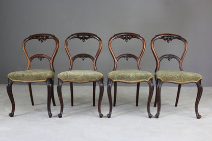 Victorian Rosewood Dining Chairs - Kernow Furniture