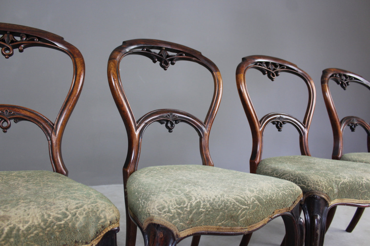 Victorian Rosewood Dining Chairs - Kernow Furniture