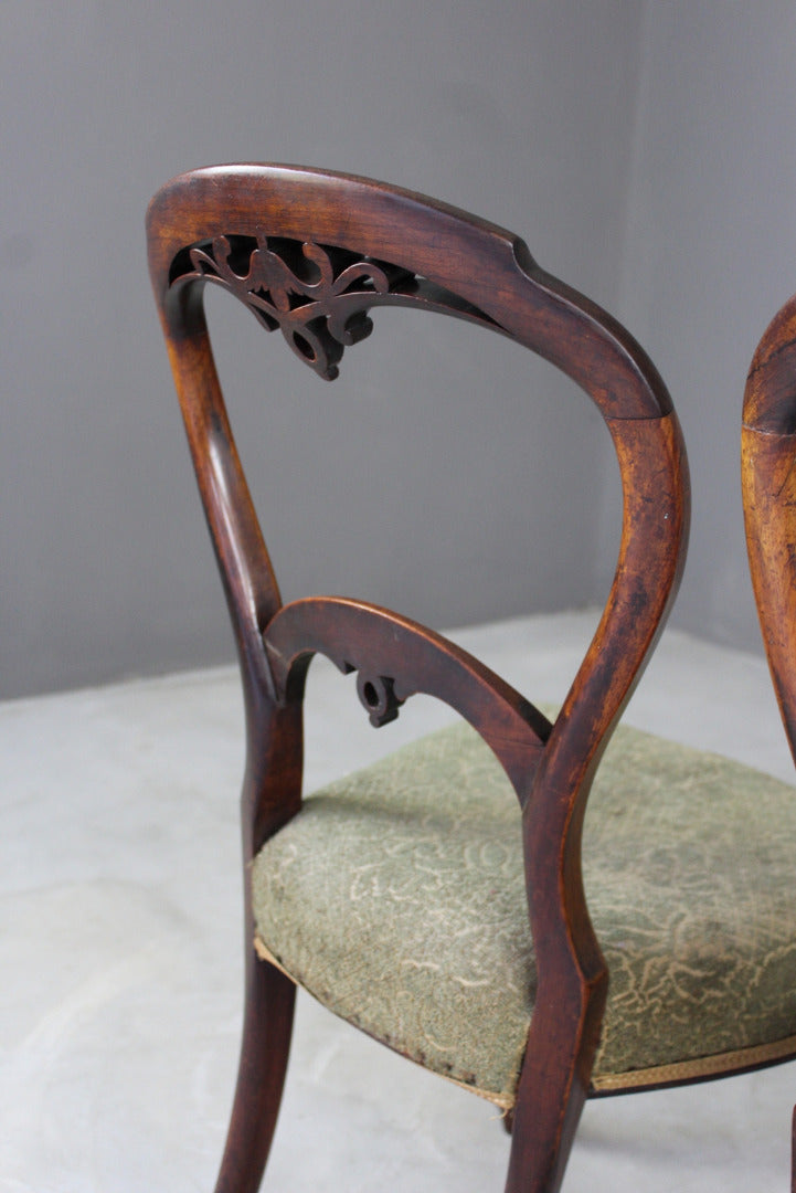 Victorian Rosewood Dining Chairs - Kernow Furniture