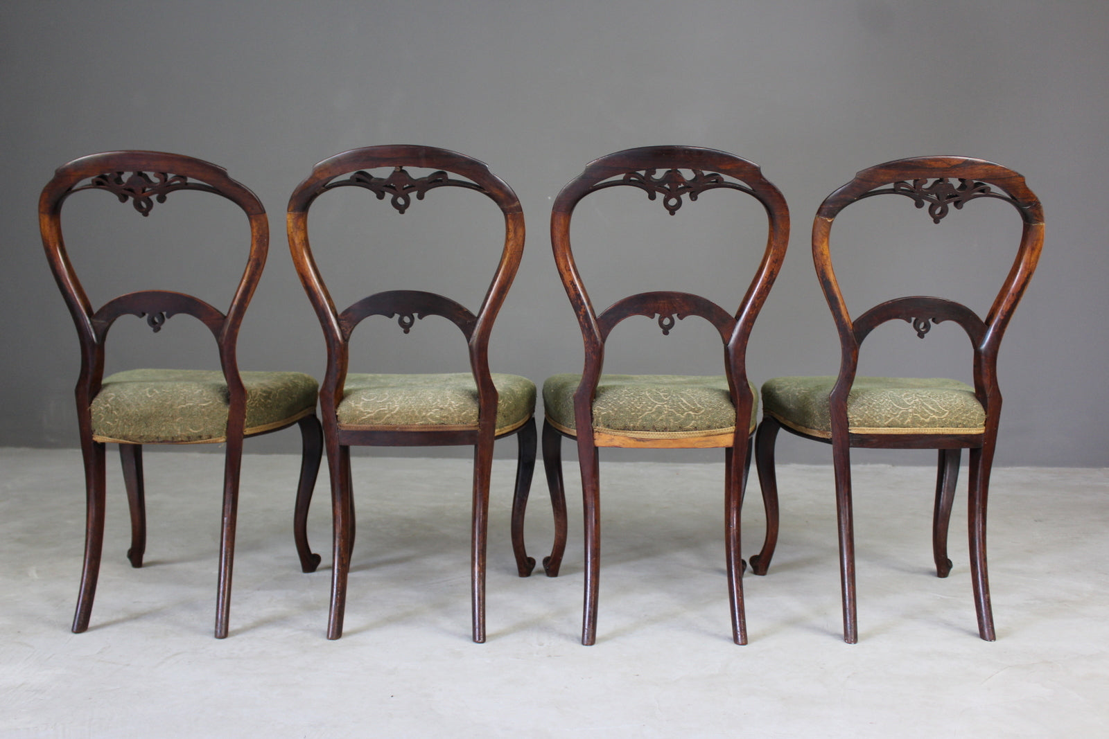 Victorian Rosewood Dining Chairs - Kernow Furniture