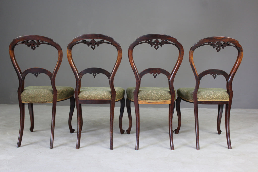 Victorian Rosewood Dining Chairs - Kernow Furniture