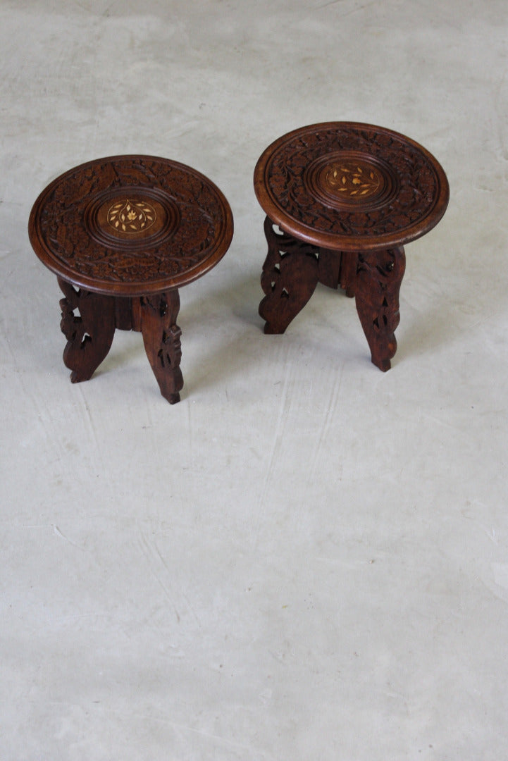 Pair Small Eastern Tables - Kernow Furniture