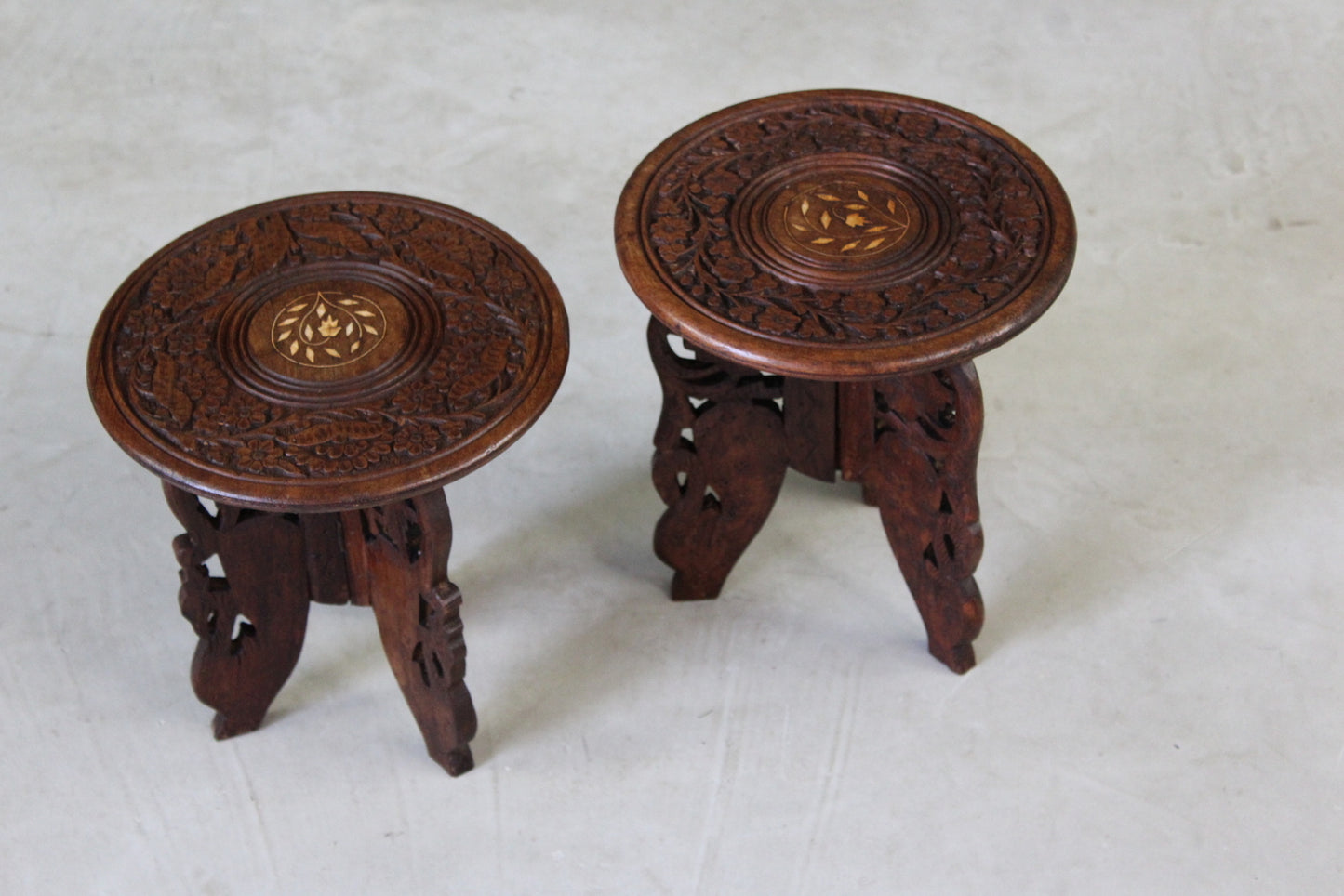 Pair Small Eastern Tables - Kernow Furniture