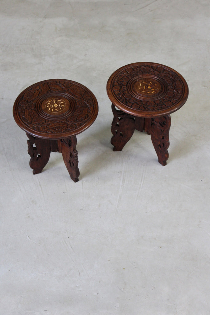 Pair Small Eastern Tables - Kernow Furniture