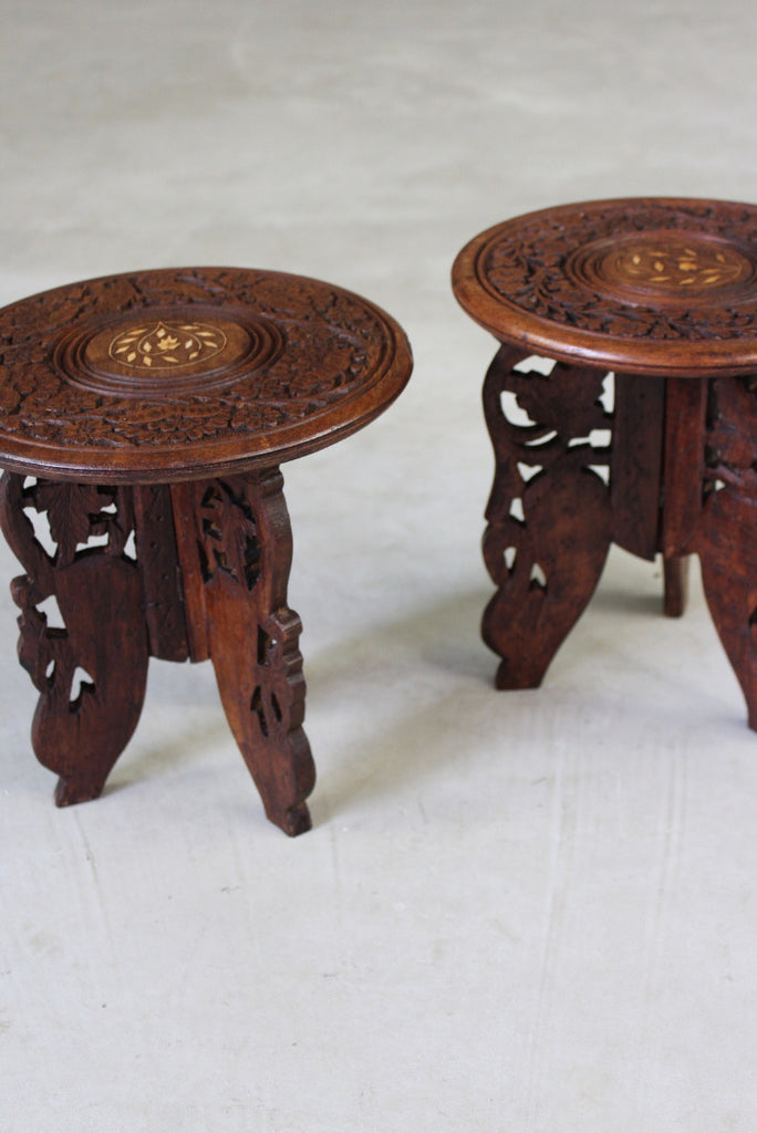 Pair Small Eastern Tables - Kernow Furniture
